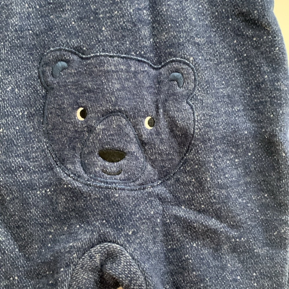 Carter’s Blue Bear Hooded Long-Sleeve Jumpsuit Boys 12 Months - Picture 4 of 5
